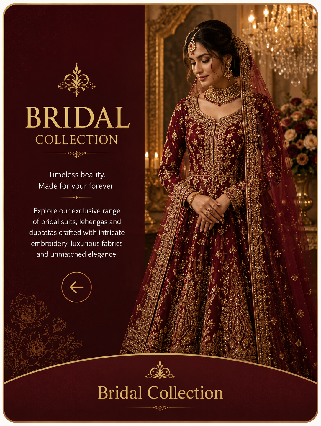 Floral Embroidered Chanderi Suit